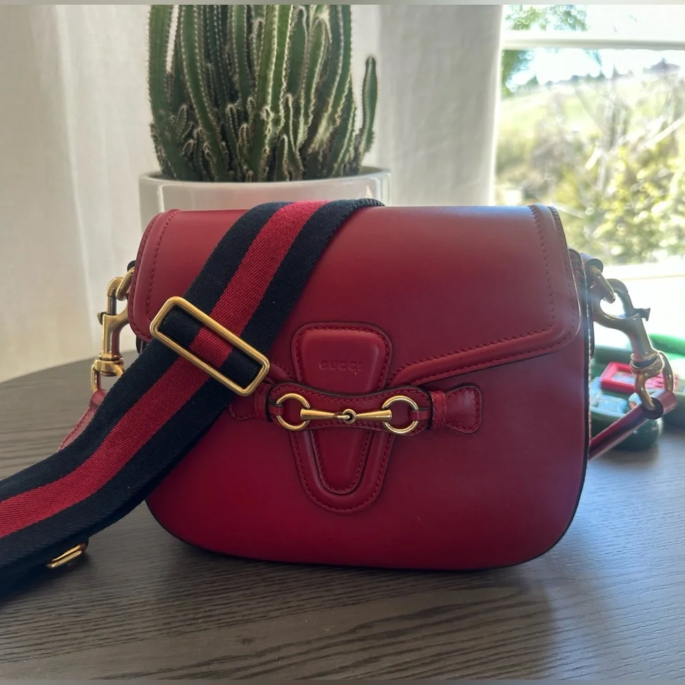 Gucci Leather Lady Web Crossbody Bag - Picture 2 of 13